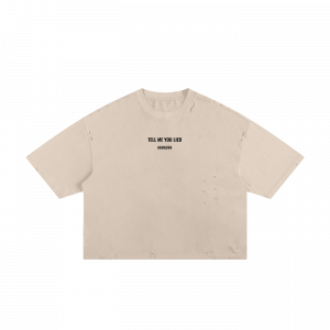 TELL ME YOU LIED CLASSIC FRAYED BOXY TEE