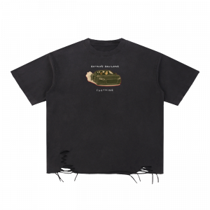 BEFORE IT'S TOO LATE RAW HEM T-SHIRT