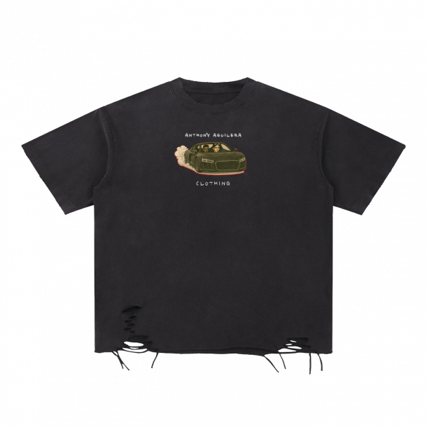 BEFORE IT'S TOO LATE RAW HEM T-SHIRT