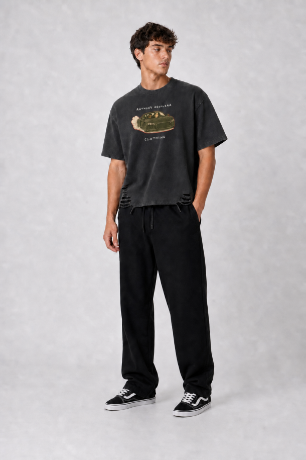 BEFORE IT'S TOO LATE RAW HEM T-SHIRT